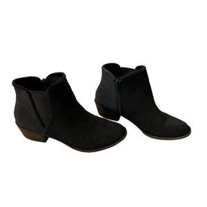 Kensie gray leather ankle boots sz 9M